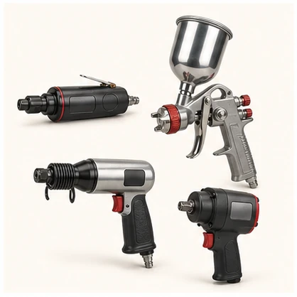 Air Screwdriver, Paint Gun, Hammer and Labour Saving Wrench